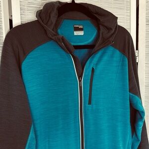 Icebreaker Men’s Teal and Black Hooded Zip Jacket